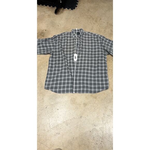 Greg Norman Collection Mens Y2K Plaid Button Down Gray XL - Late 90s Early 00s - Picture 6 of 6